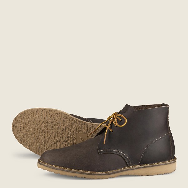 Red Wing Heritage Ayakkabı Erkek - Weekender – Chukka Rough & Tough Deri - Koyu Gri - 62QREDTCO